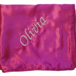 Baby Blanket Satin - Embroidered Personalized With Child's Name Color Choices - thumbnail 2