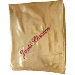 Baby Blanket Satin - Embroidered Personalized With Child's Name Color Choices