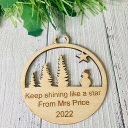 School Christmas Baubles, Gifts From Teacher - Personalised Gifts - thumbnail 2