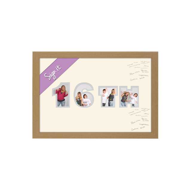 16Th Photo Frame Word Birthday Signing Special Gift Signing-868D By Photos in A Word - image 1