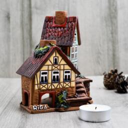 Handmade Ceramic House Candle Holder, Aroma Oil Burner, Home Decor - thumbnail 4