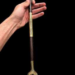 Ebony Wood Was Sceptre Sekhmet, Osiris Staff With Brass Detail - thumbnail 4