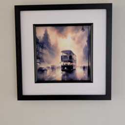 "Glasgow Wall Art Print Last Tram To Drumchapel, Scottish History - 12""x12" - thumbnail 3