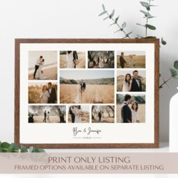 Personalised Printed Photo Collage - Print Family Portrait Custom Gift Ideas For Him Or Her - thumbnail 1