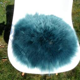 Seat Cover/Pad Made Out Of Natural Lambskin Sheepskin Colour Jeansblue - thumbnail 3