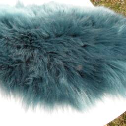 Seat Cover/Pad Made Out Of Natural Lambskin Sheepskin Colour Jeansblue - thumbnail 2