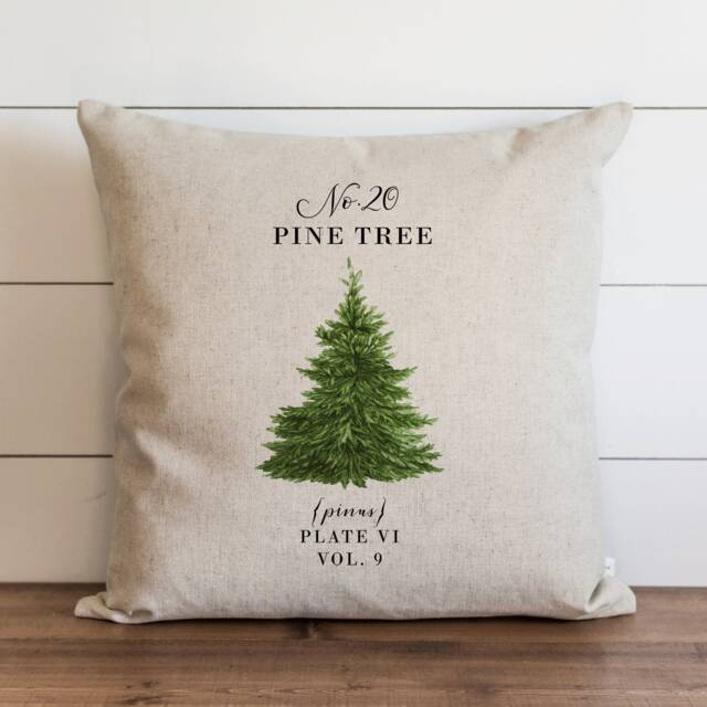 Pine Tree Pillow Cover - Christmas Holiday Covers Decor 20 X 18 - image 1