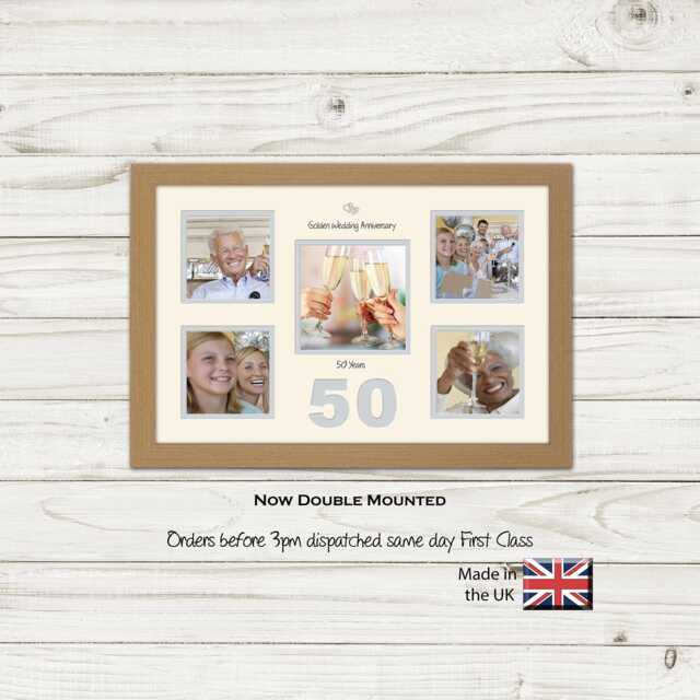 50Th Photo Frame Anniversary Golden Wedding Special Gift 5Sqbox-977D By Photos in A Word - image 1