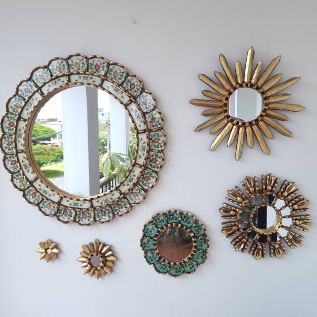 "Peruvian Mirrors ""Ivory Felicidad" - image 1