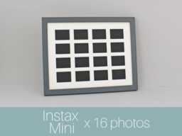 Instax Mini Multi Aperture Wooden Photo Frame. Holds Sixteen Instax Sized Photos. 11x14 - thumbnail 1