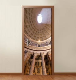 Pantheon Wall Door Sticker, Italy Architecture Decal, Cover, Panheon Wallpaper Mural Home Decor - thumbnail 1