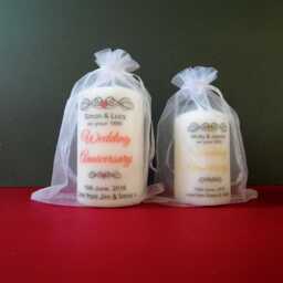 Personalised Anniversary Candle Silver, Gold, Or Ruby Milestones - thumbnail 4