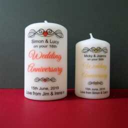 Personalised Anniversary Candle Silver, Gold, Or Ruby Milestones - thumbnail 3