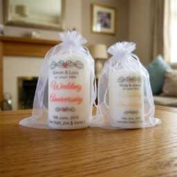Personalised Anniversary Candle Silver, Gold, Or Ruby Milestones