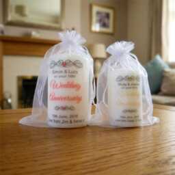 Personalised Anniversary Candle Silver, Gold, Or Ruby Milestones - thumbnail 2