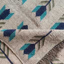 Motif Wool Jute Kilim Rug - Living Room/Bedroom Study - thumbnail 4