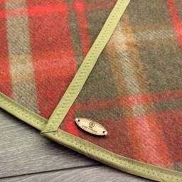 Dark Maple Tartan Recycled Wool Christmas Tree Skirt - thumbnail 2