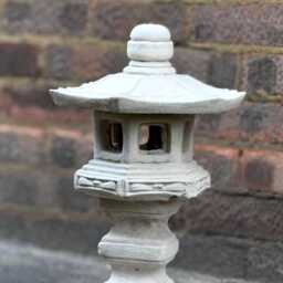 Stone Pagoda Statue Concrete Lantern Figurine Outdoor Japanese Sculpture Cement Home Ornament Modern Pagoda Lover Gift - thumbnail 4