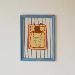 Snug As A Bug - Bright Boys Room Toddler Poster Playroom Print Modern Toddler Decor - thumbnail 1