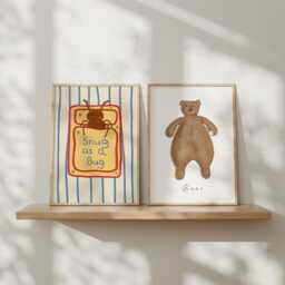 Snug As A Bug - Bright Boys Room Toddler Poster Playroom Print Modern Toddler Decor - thumbnail 2