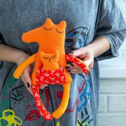 Plush Fox Toy Stuffed Animal Animals, Stuffed Baby Shower Gift New Gift, Comforter Gift, For Sleep - thumbnail 3
