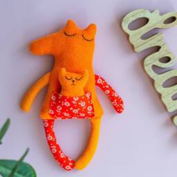 Plush Fox Toy Stuffed Animal Animals, Stuffed Baby Shower Gift New Gift, Comforter Gift, For Sleep - thumbnail 2