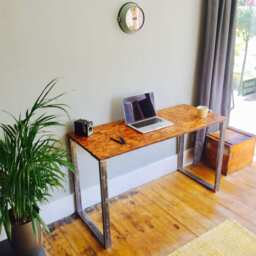 Osb Industrial Desk With Box Steel Pedestal Legs - thumbnail 3