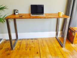 Osb Industrial Desk With Box Steel Pedestal Legs - thumbnail 1