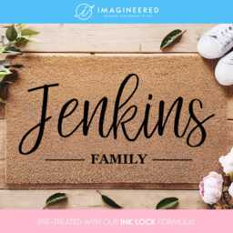 Custom Family Name Door Mat - Doormat Personalized Established Date Housewarming Gift Realtor Wedding - thumbnail 1