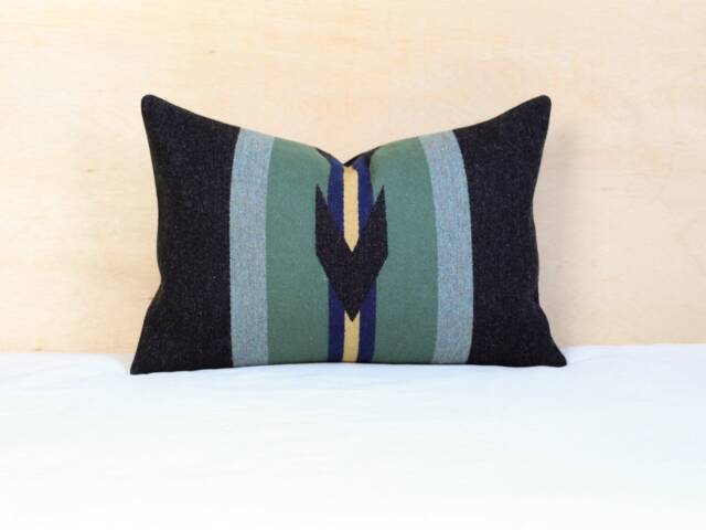 Wyeth Trail Oxford Wool Pillow Cover, Southwestern Lumbar Accent - Made To Order - image 1