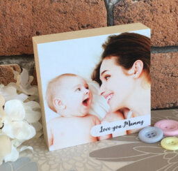 Mummy Gift, Photo Block, Mom Mum Photo, Wood Gifts For Mummy, Mum, Mom, Frame - thumbnail 1