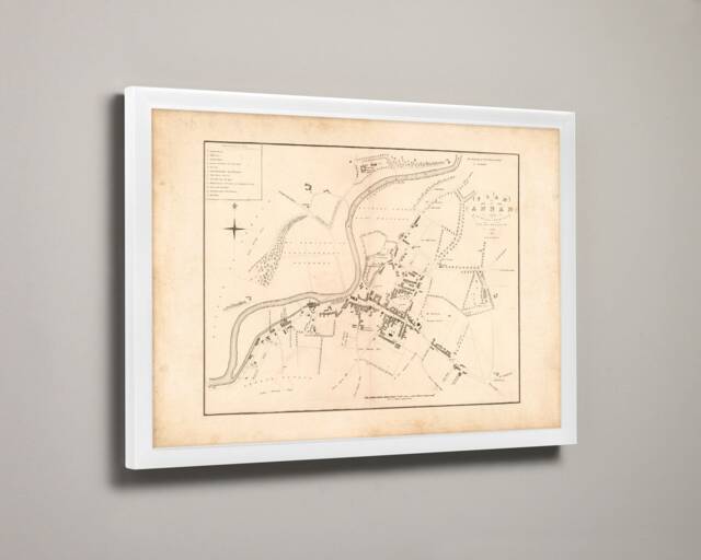Annan Old Town Map - Fine Art Print Antique Map Of Dumfries & Galloway Near Dornock From 1883 - Historic Plan - image 1