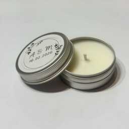 Personalised Wedding Favours, Floral Design - Soy Wax Candle Handmade Keepsake Gift - thumbnail 4