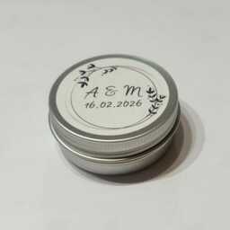 Personalised Wedding Favours, Floral Design - Soy Wax Candle Handmade Keepsake Gift - thumbnail 3