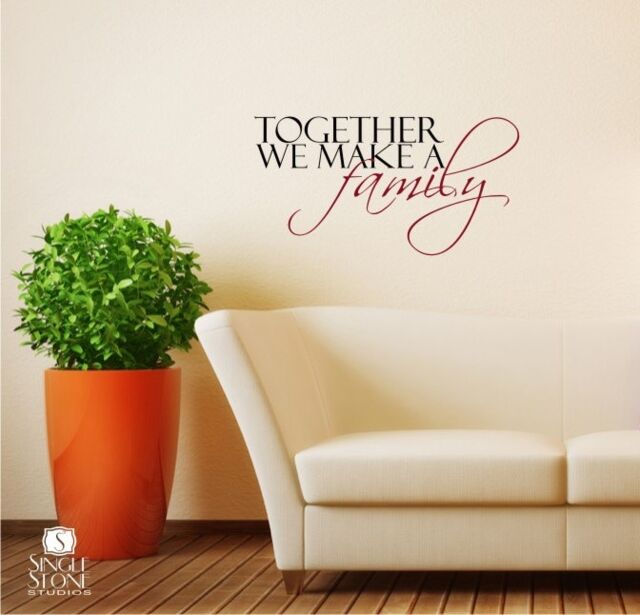 Family Wall Decal Quote Together We Make A Family, Vinyl Art - image 1