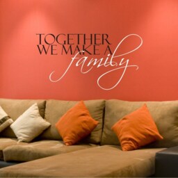 Family Wall Decal Quote Together We Make A Family, Vinyl Art - thumbnail 2