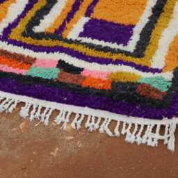 Custom Colorful Moroccan Wool Rug Handmade Boho Berber Carpet - thumbnail 3