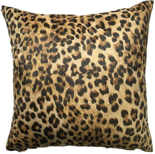 Leopard Skin Printed Italian Velvet Cushion Cover 16-24 In - image 1