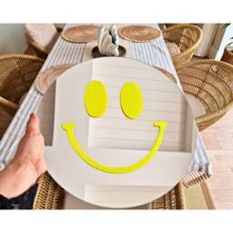 Happy Face Mirror, Neon Smiley Wall Funky Room Decor - thumbnail 2
