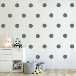 Polka Dot Decal - Choose Your Color, Decals, Circle Geometric Wall Decal, Scandinavian Design, Nursery Art - thumbnail 3