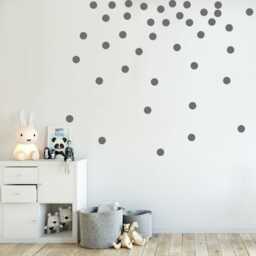 Polka Dot Decal - Choose Your Color, Decals, Circle Geometric Wall Decal, Scandinavian Design, Nursery Art - thumbnail 2