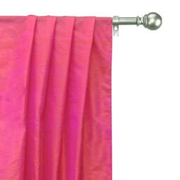 Coral Pink Silk Dupioni Curtain Panels - Rod Pocket, Grommet, Box Pleat, Three Pinch Tab Top & Plain Ring Top