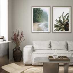 Beach Wall Art, Set Of 2 Prints, Neutral Art Print Coastal Wave Ocean Picture Modern Livingroom Art, Home Decor - thumbnail 2