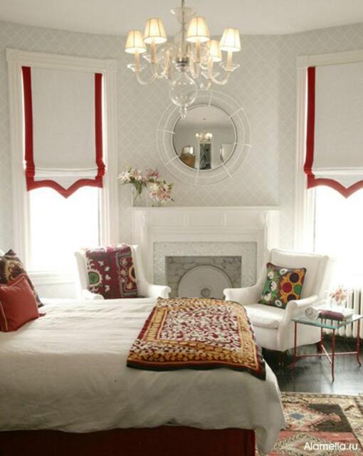 Custom Relaxed Roman Shade With Scalloped Border, Chain Mechanism - image 1