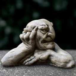 Elegant Gargoyle Statue Concrete Figurine Cement Monster Gargoyle Lover Gift Handmade Art Front Door Decoration Lover - thumbnail 2