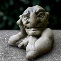Elegant Gargoyle Statue Concrete Figurine Cement Monster Gargoyle Lover Gift Handmade Art Front Door Decoration Lover - thumbnail 3