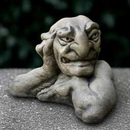 Elegant Gargoyle Statue Concrete Figurine Cement Monster Gargoyle Lover Gift Handmade Art Front Door Decoration Lover - thumbnail 1