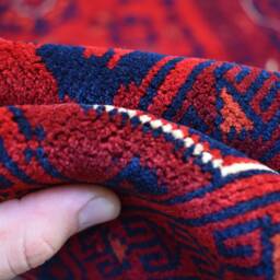 Bukhara Tribal Afghan Wool Runner Rug Long Red Hallway Rug - 12.9x2.8 Ft - thumbnail 4