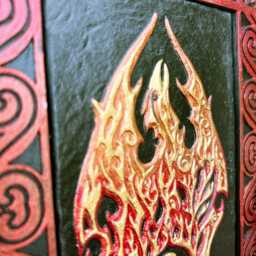 Phoenix - Cast Paper Fantasy Art Phenix Greek Mythology Bennu Fire Solar Bird Rising From The Ashes - thumbnail 3