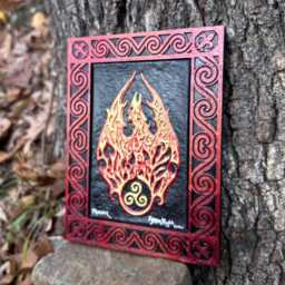 Phoenix - Cast Paper Fantasy Art Phenix Greek Mythology Bennu Fire Solar Bird Rising From The Ashes - thumbnail 2